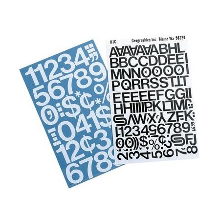 Lettres et chiffres en vinyle Geosign Chiffres noirs 100 mm (4")