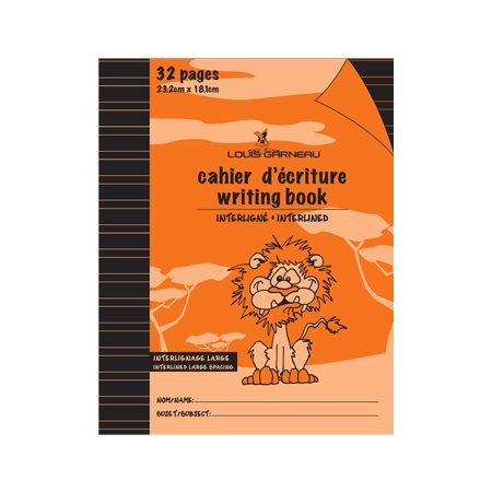Cahier interligne large 32 pages - Orange