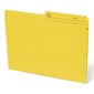 Chemise à dossier réversible Format lettre jaune