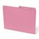 Chemise à dossier réversible Format lettre rose