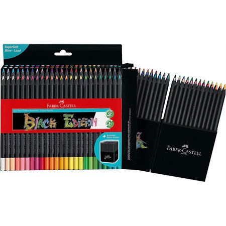 Crayons de couleur ''Black Edition'' - Boîte de 50