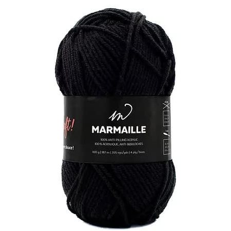 Laine M Marmaille 100 g - Noir