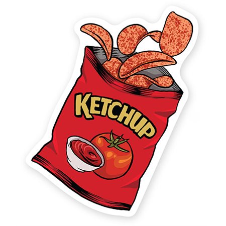 Autocollant de vinyle - Ketchup Chips