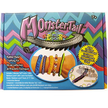 Ensemble de fabrication de bracelets ''Monster Tail'' par ''Rainbow Loom''
