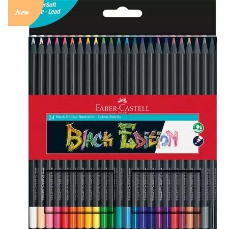 Black Edition: boîte de 24 crayons de couleurs