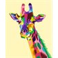 Ensemble de peintures d'art - Girafe géniale
