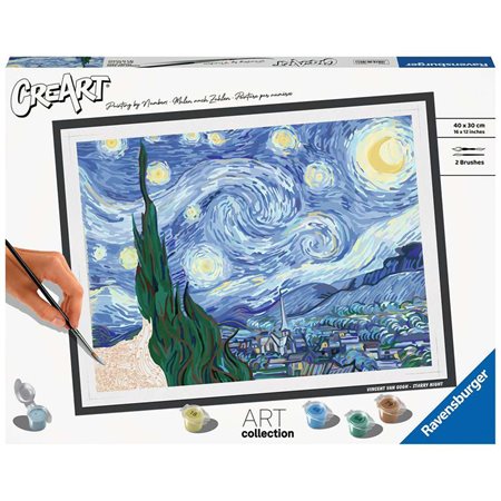 Ensemble de peintures d'art - Van Gogh : La nuit étoilée