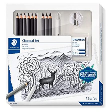 Crayons fusains pour esquisse et dessin (12)
