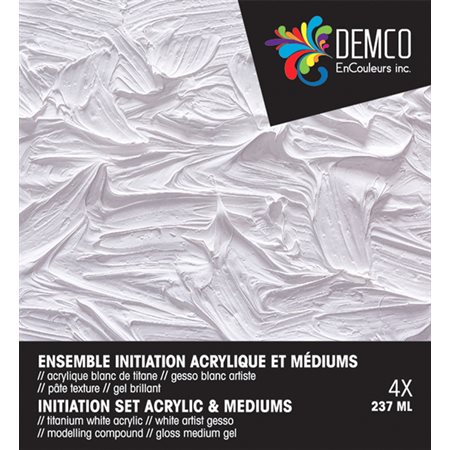 Ensemble initiation acrylique & médiums (4x237ml)