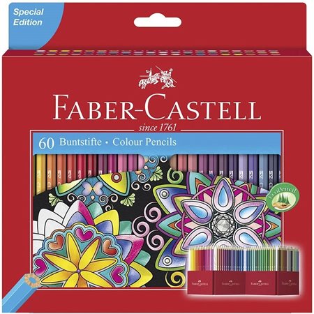 Crayons à colorier Castle paquet de 60