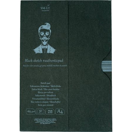 Bloc-note Authentic Noir en paquet