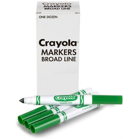 Marqueurs Crayola; Vert (12)