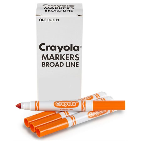 Marqueurs Crayola; Orange (12)