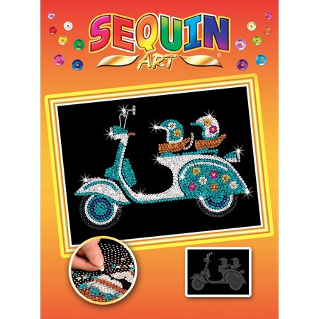 Sequin art: scooter