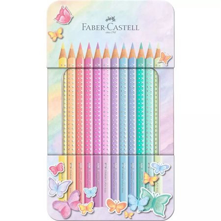 Ensemble de 12 crayons de couleur pastel scintillants