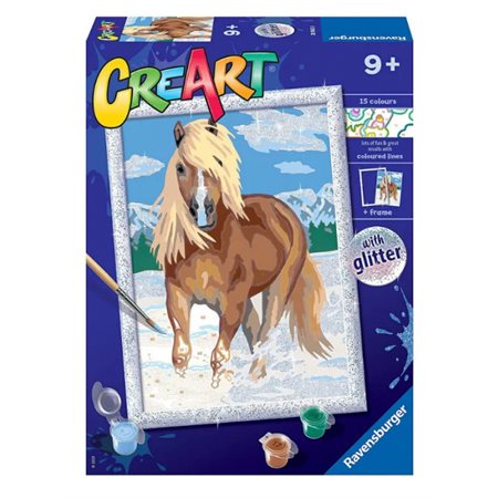 Peinture à numéros : Le cheval royal (18 x 24 cm)