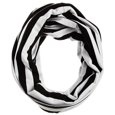 Foulard d'allaitement - ligné noir et blanc