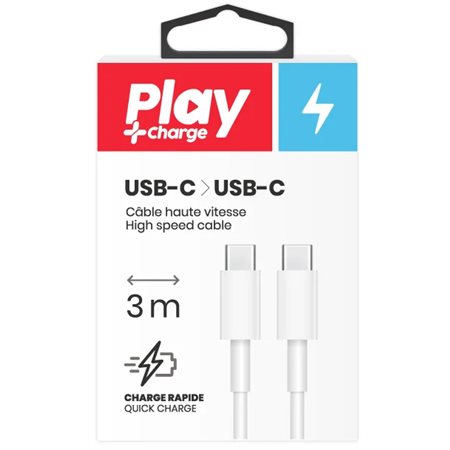 Câble USB-C à USB-C Play Konex (3m) boîte