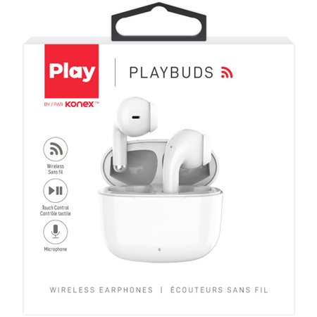 Écouteurs sans fil PlayBuds (Blanc) Konex