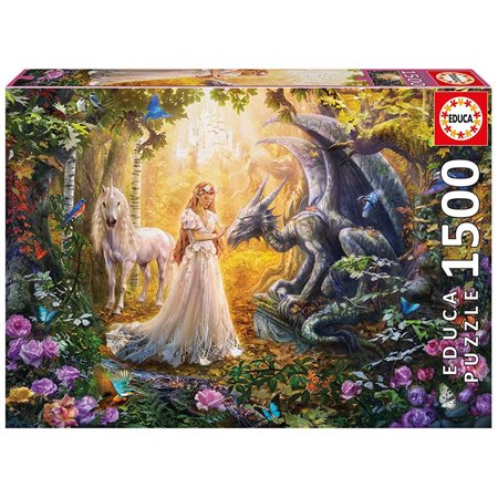 Casse-tête: Dragon, princesse et licorne (1500)
