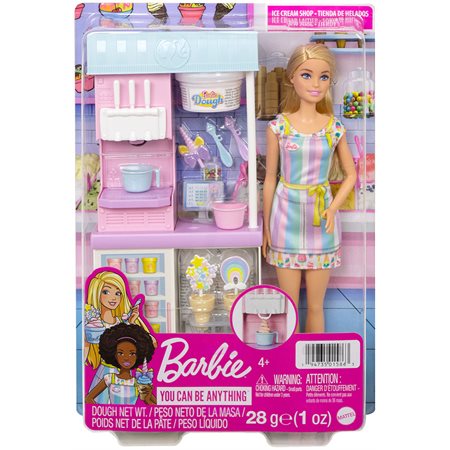 Barbie Carrière - Magasin de crème glacée avec poupée