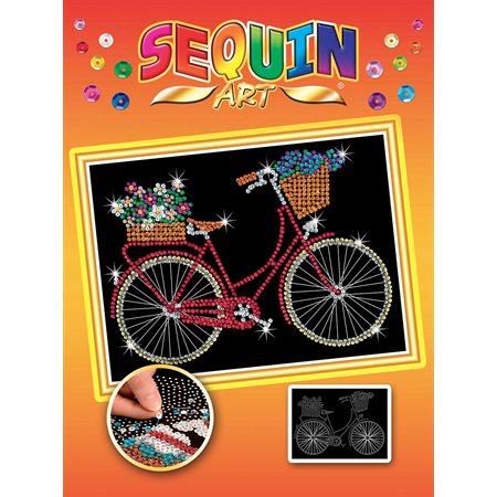 Sequin art: bicyclette