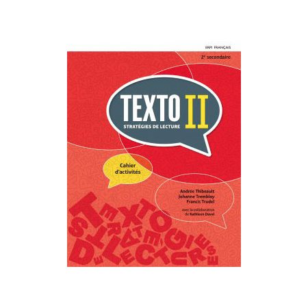 Combo TEXTO - Cahier d'activités 2 + L'express grammatical - Cahier de grammaire 2e secondaire