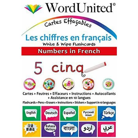Les chiffres en français: cartes effaçables