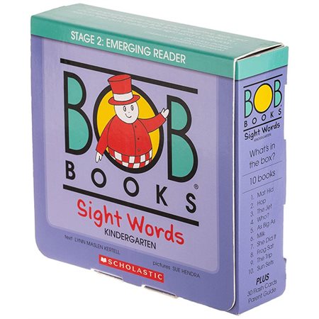 Bob Books - Sight Words Kindergarten Box Set | Phonics, Ages 4 and up, Kindergarten, Flashcards (Sta