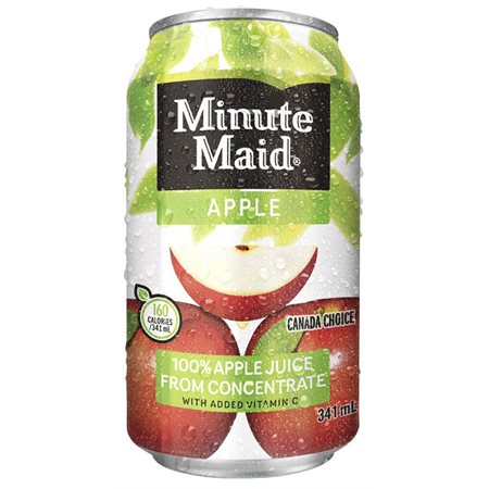 Jus Minute Maid pomme canette 355ml @12