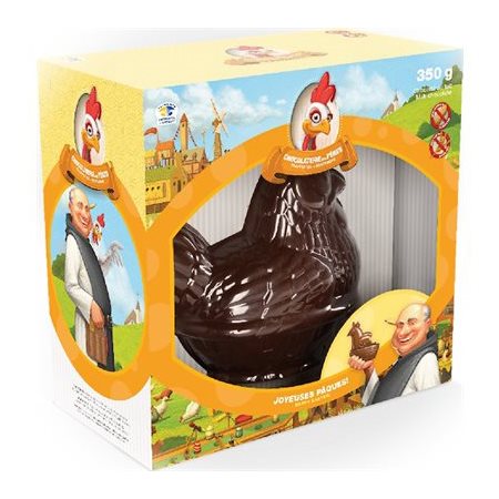 Poule dans un panier en chocolat (350g)