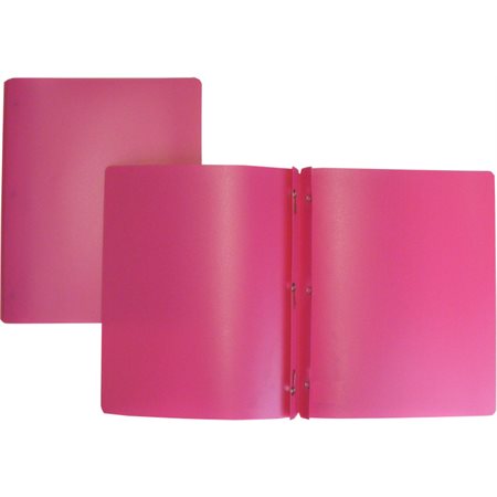 Portfolio de plastique avec attaches et pochettes, rose