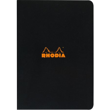 Rhodia classic cahier piqué ligné A4 noir