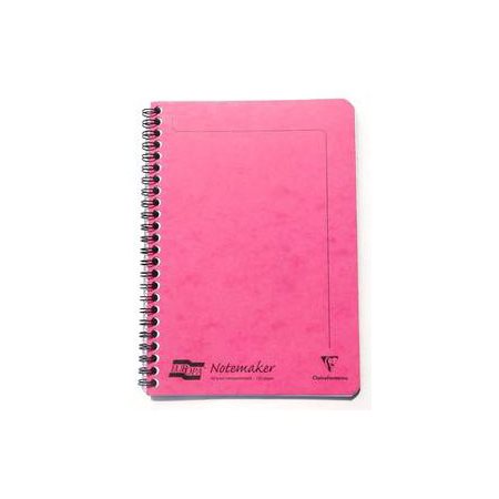 Cahier A5 spiral ligné 120 pages rose