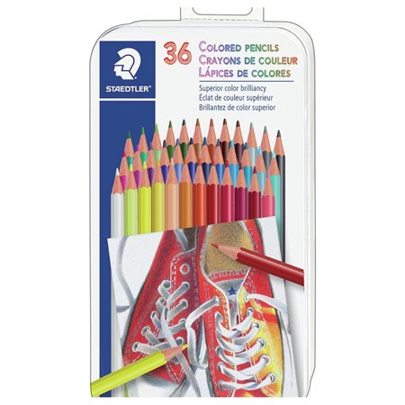 Crayon de couleur @36 boite de métal