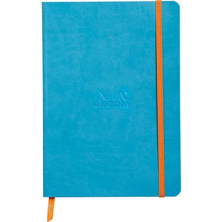 Cahier souple Rhodiarama ligné 160 pages (turquoise)