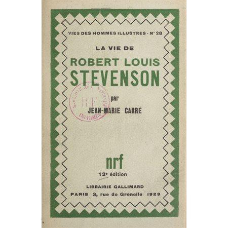 La vie de Robert Louis Stevenson