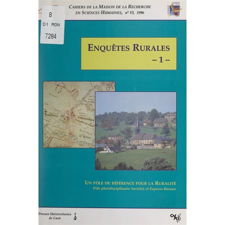Enquêtes rurales (1). 1996. Pôle Sociétés et espaces ruraux