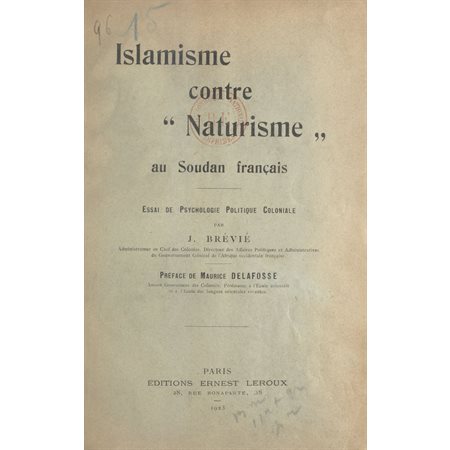 Islamisme contre "Naturisme" au Soudan français
