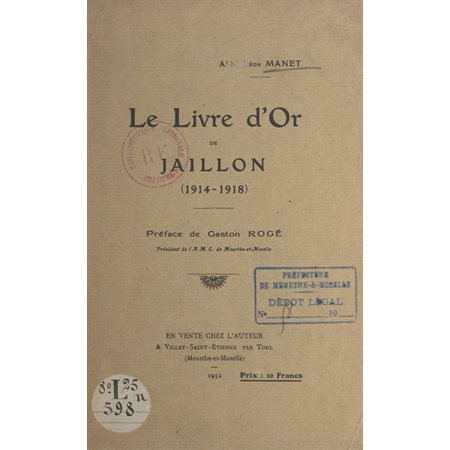 Le livre d'or de Jaillon