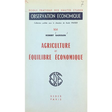 Agriculture et équilibre économique