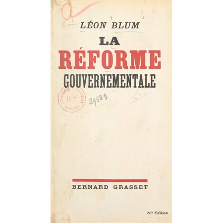 La réforme gouvernementale