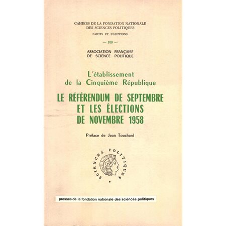 L'établissement de la Ve République