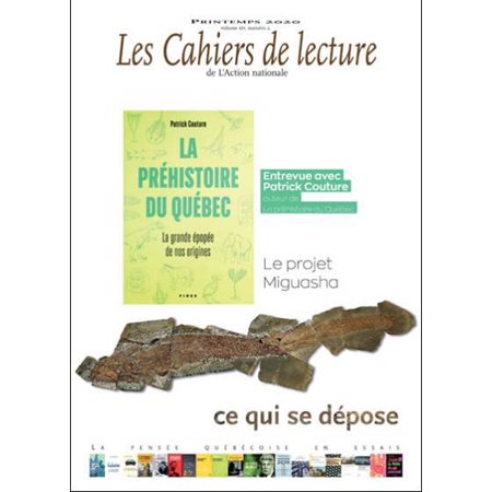Les Cahiers de lecture de L'Action nationale. Vol. 14 No. 2, Printemps 2020