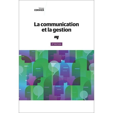 La communication et la gestion, 3e édition
