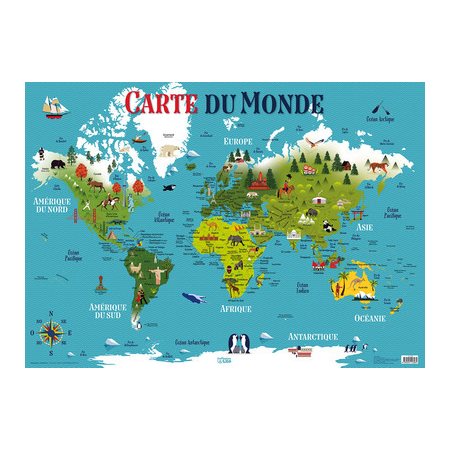 Carte du monde: Mes posters d'école