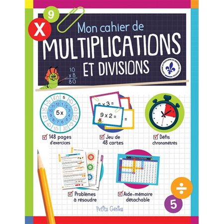 Mon cahier de multiplications et divisions