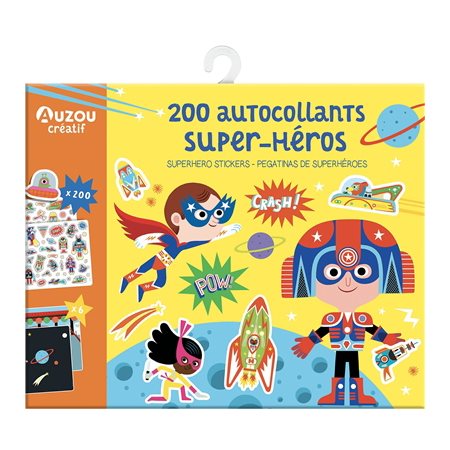 Super-héros; 200 autocollants; Superhero stickers;