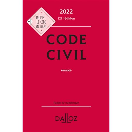 Code civil 2022, annoté