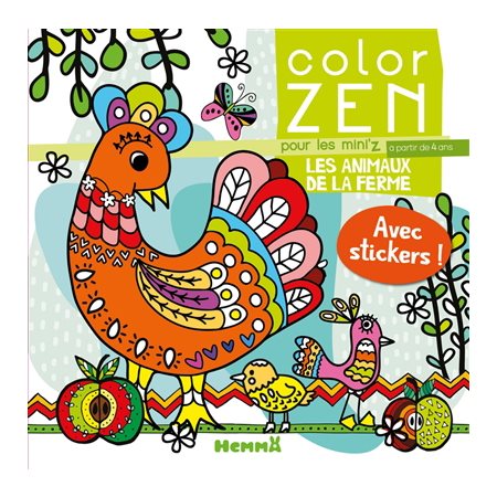 Les animaux de la ferme : color zen pour les mini'z